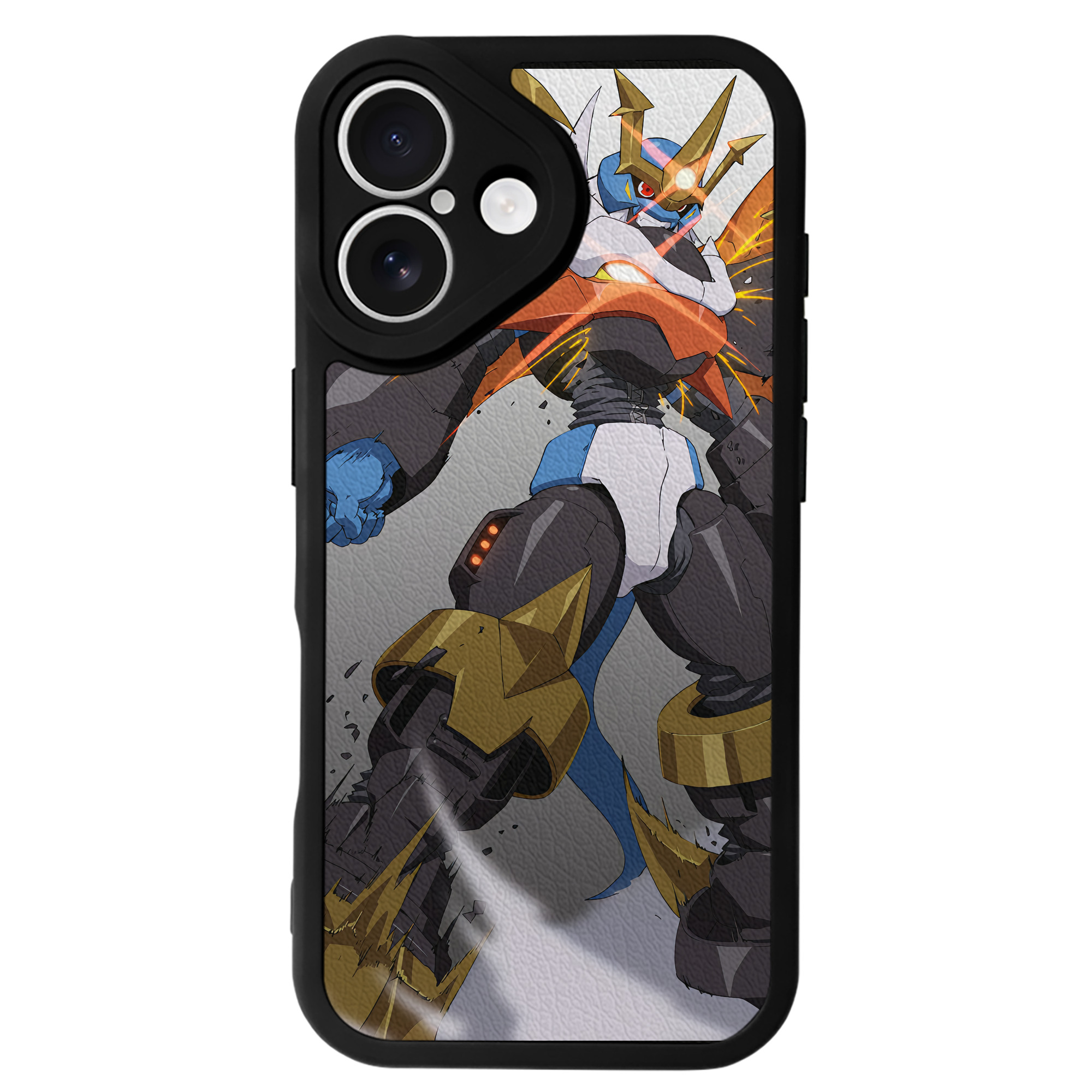 （画像用） Digimon デジタルモンスター/デジモン 【iPhone 16シリーズ対応】シリコンスマホケース（レザー調） 材質：シリコン